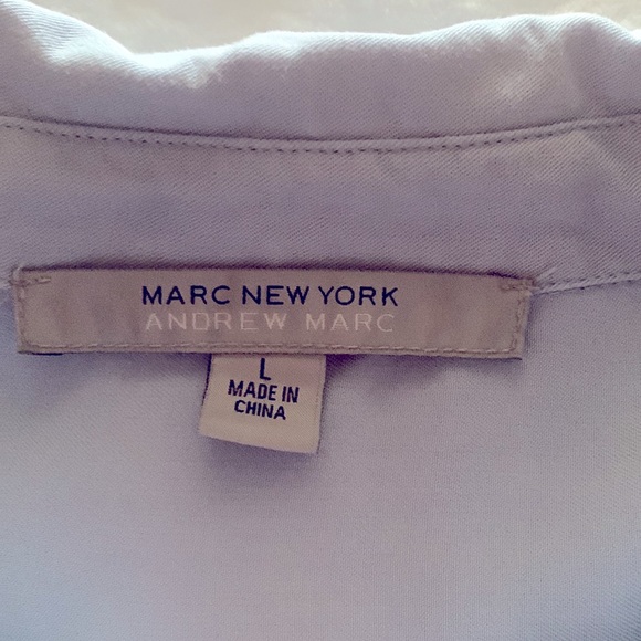 MARC NEW YORK (ANDREW MARC)™️ Women's Size L Light Blue 3/4 Sleeve Shirt - Picture 7 of 13